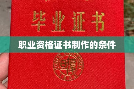 牟平职业资格证书制作的条件